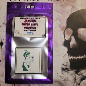 25 Count Mixed Vinyl Stickers Handmade